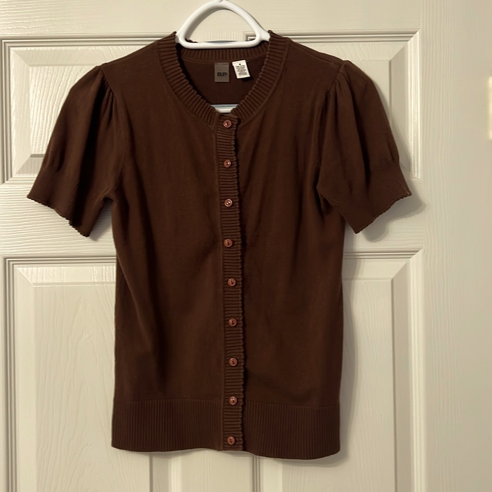 BP Short sleeve Sweater cardigan Brown size Medium